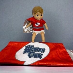 Wonder Crew Super Hero Doll W/ Matching Cape Boys Baby Kids Toy